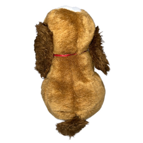 CHOSUN BROWN & WHITE PUPPY DOG WITH BALL PLUSH STUFFED TOY 9" SEATED - Picture 3 of 8